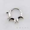 MOON PHASES 316L SURGICAL STEEL SEPTUM HINGED SEGMENT RING